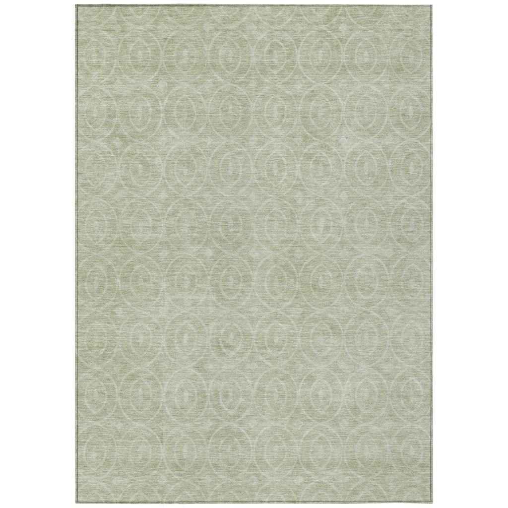 Zafrine Green Washable Indoor - Outdoor Rug - LOOMLAN - LOOMLAN Rugs - Outdoor Rugs