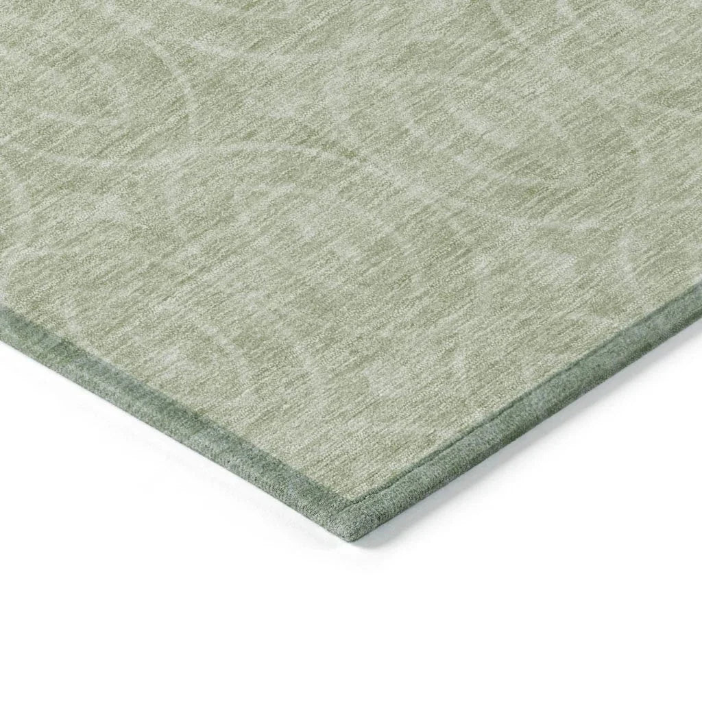 Zafrine Green Washable Indoor - Outdoor Rug - LOOMLAN - LOOMLAN Rugs - Outdoor Rugs