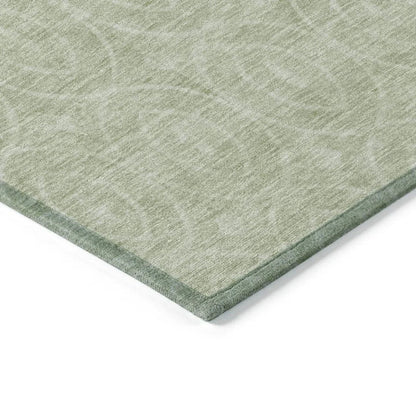 Zafrine Green Washable Indoor - Outdoor Rug - LOOMLAN - LOOMLAN Rugs - Outdoor Rugs