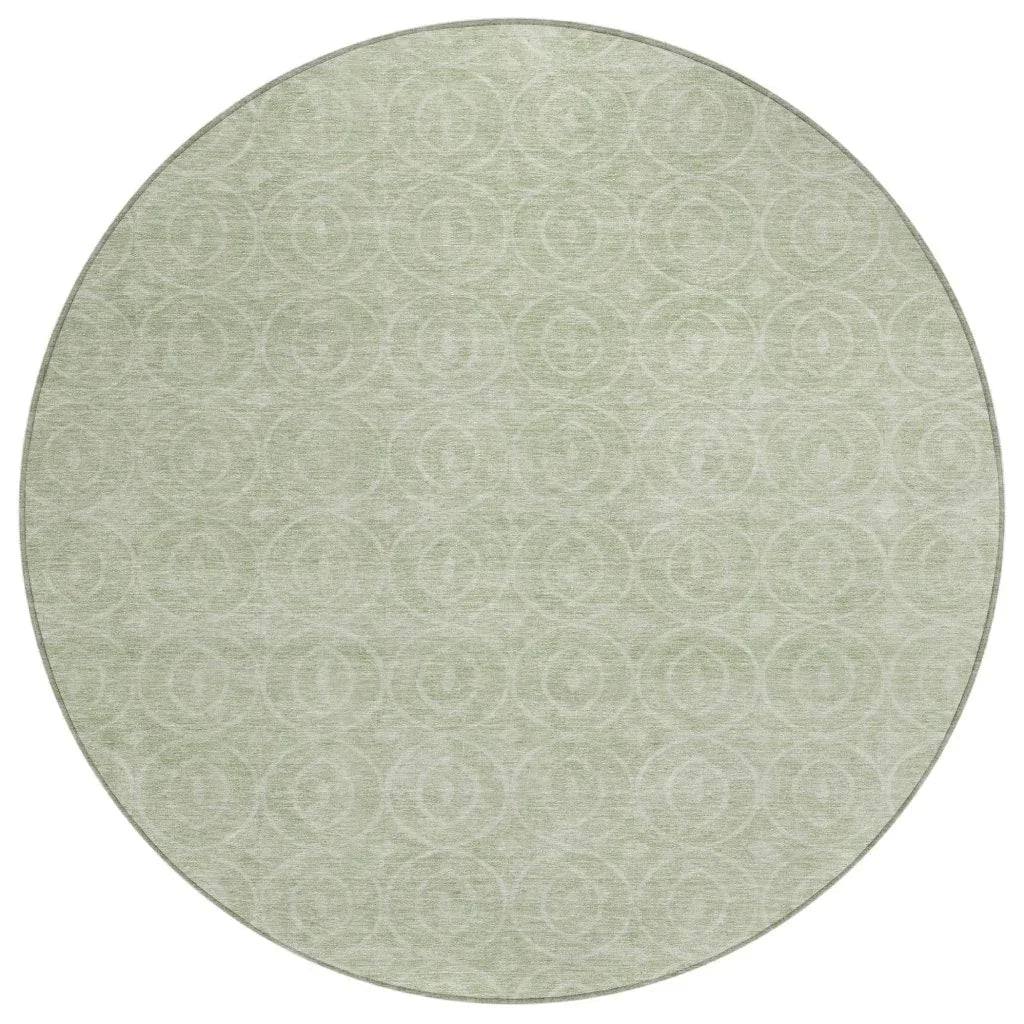 Zafrine Green Washable Indoor - Outdoor Rug - LOOMLAN - LOOMLAN Rugs - Outdoor Rugs