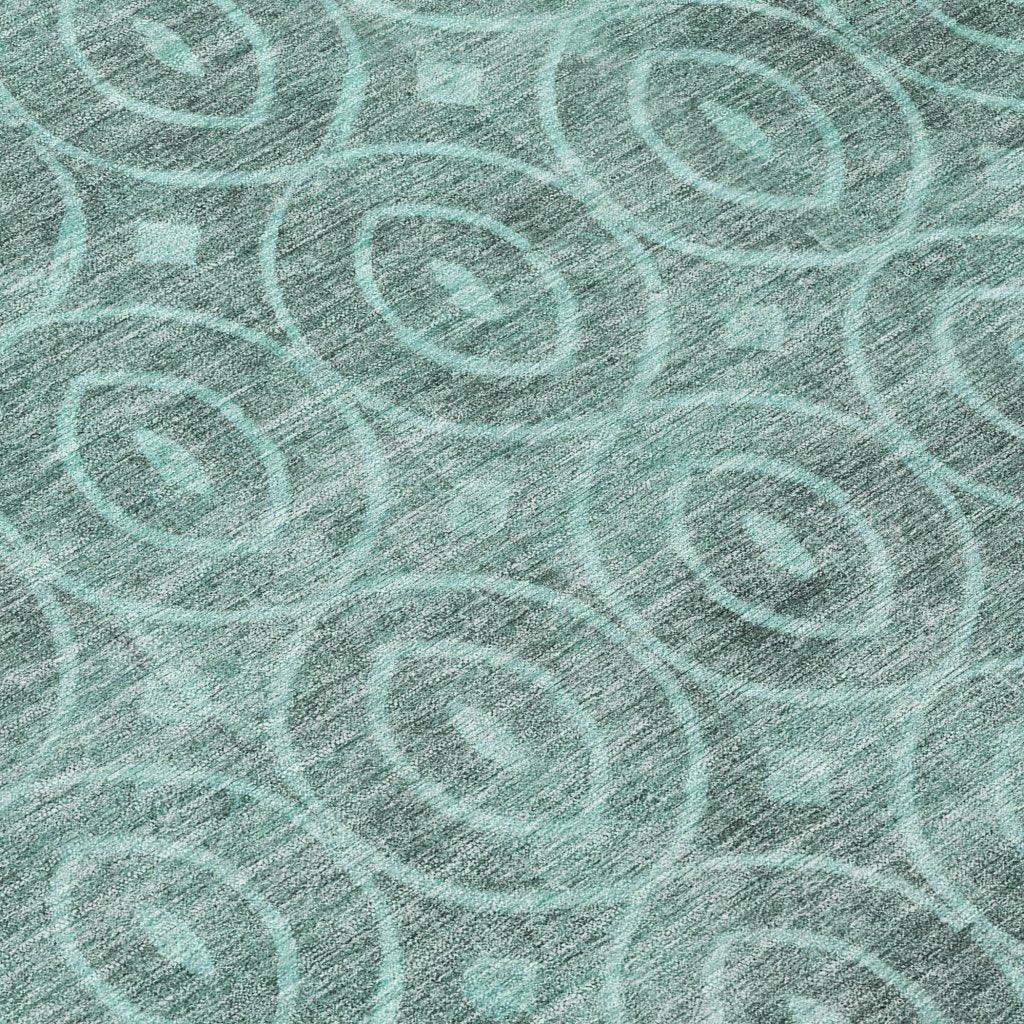 Zafrine Teal Washable Indoor - Outdoor Rug - LOOMLAN - LOOMLAN Rugs - Outdoor Rugs