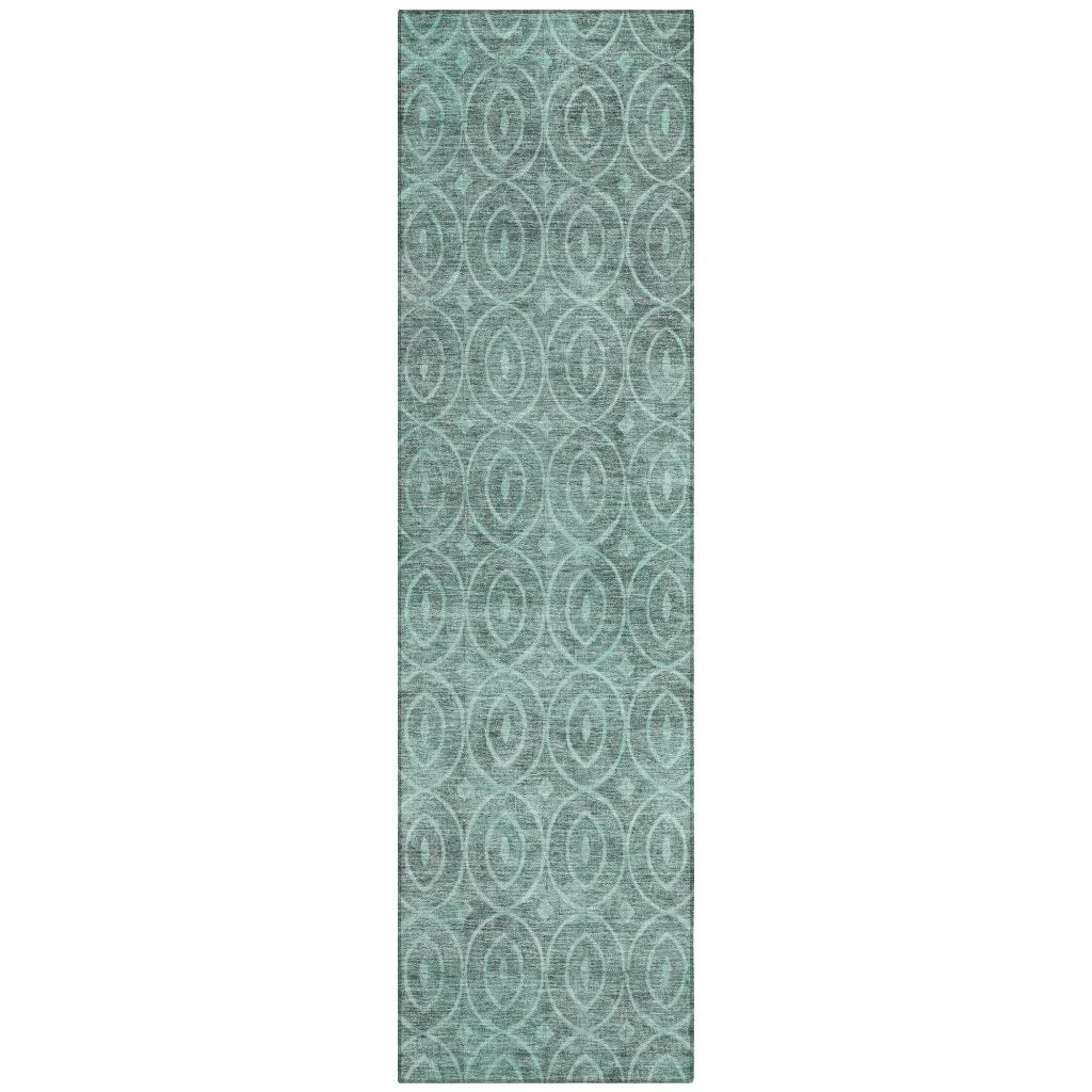 Zafrine Teal Washable Indoor - Outdoor Rug - LOOMLAN - LOOMLAN Rugs - Outdoor Rugs