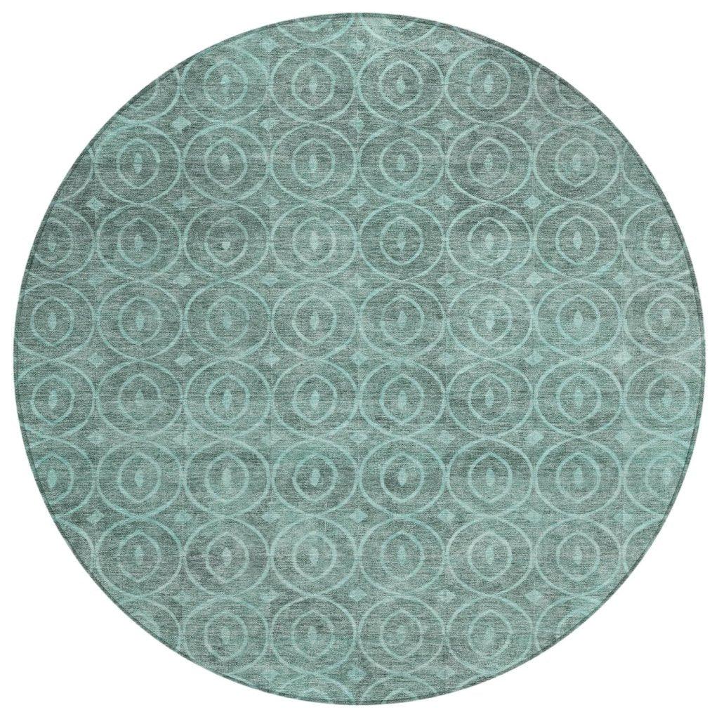 Zafrine Teal Washable Indoor - Outdoor Rug - LOOMLAN - LOOMLAN Rugs - Outdoor Rugs