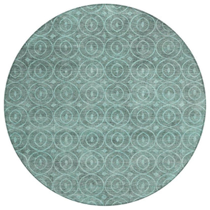 Zafrine Teal Washable Indoor - Outdoor Rug - LOOMLAN - LOOMLAN Rugs - Outdoor Rugs