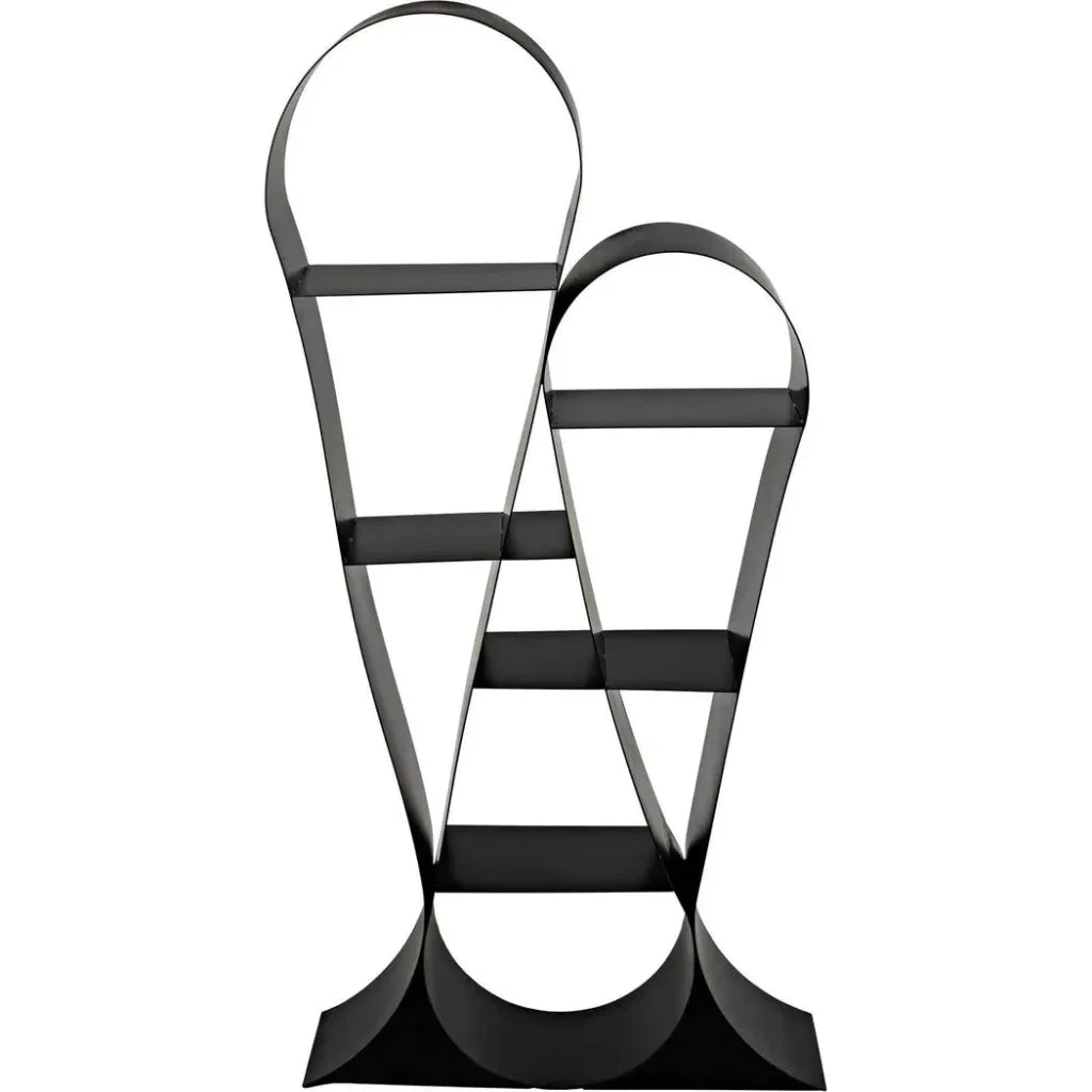 Zaha Metal Black Etagere-Etageres-Noir-LOOMLAN