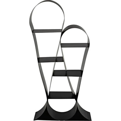 Zaha Metal Black Etagere-Etageres-Noir-LOOMLAN