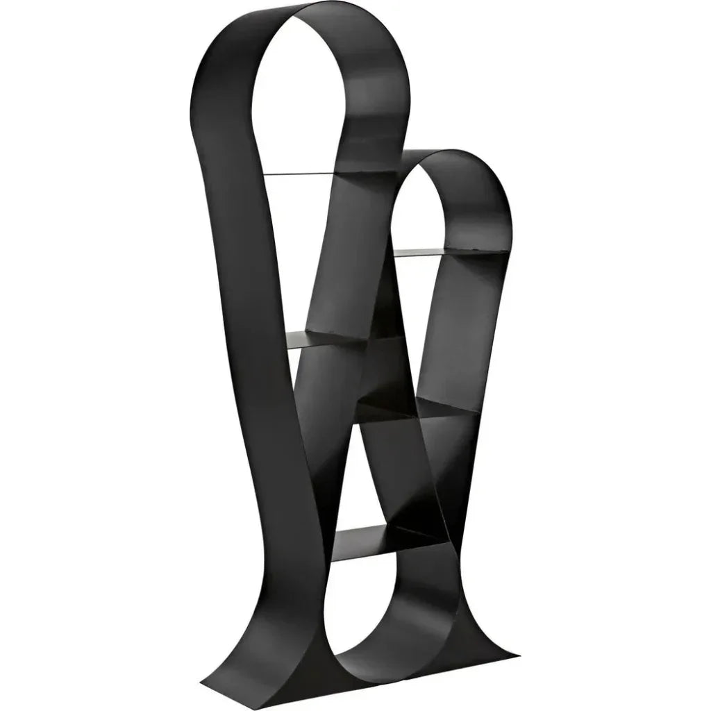 Zaha Metal Black Etagere-Etageres-Noir-LOOMLAN