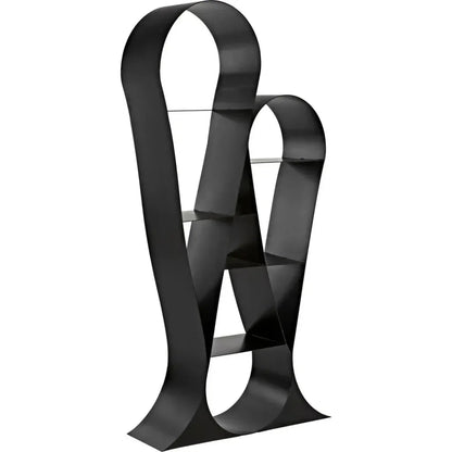 Zaha Metal Black Etagere-Etageres-Noir-LOOMLAN