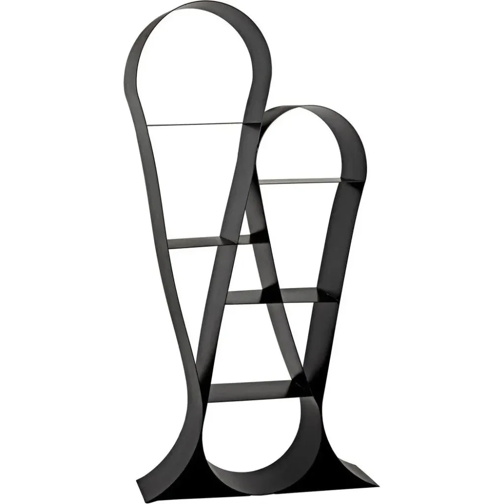 Zaha Metal Black Etagere-Etageres-Noir-LOOMLAN