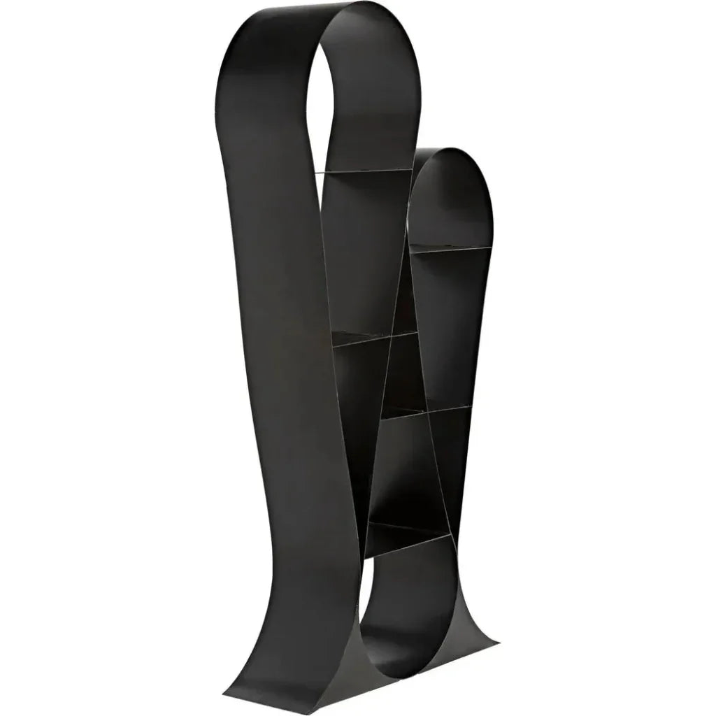 Zaha Metal Black Etagere-Etageres-Noir-LOOMLAN