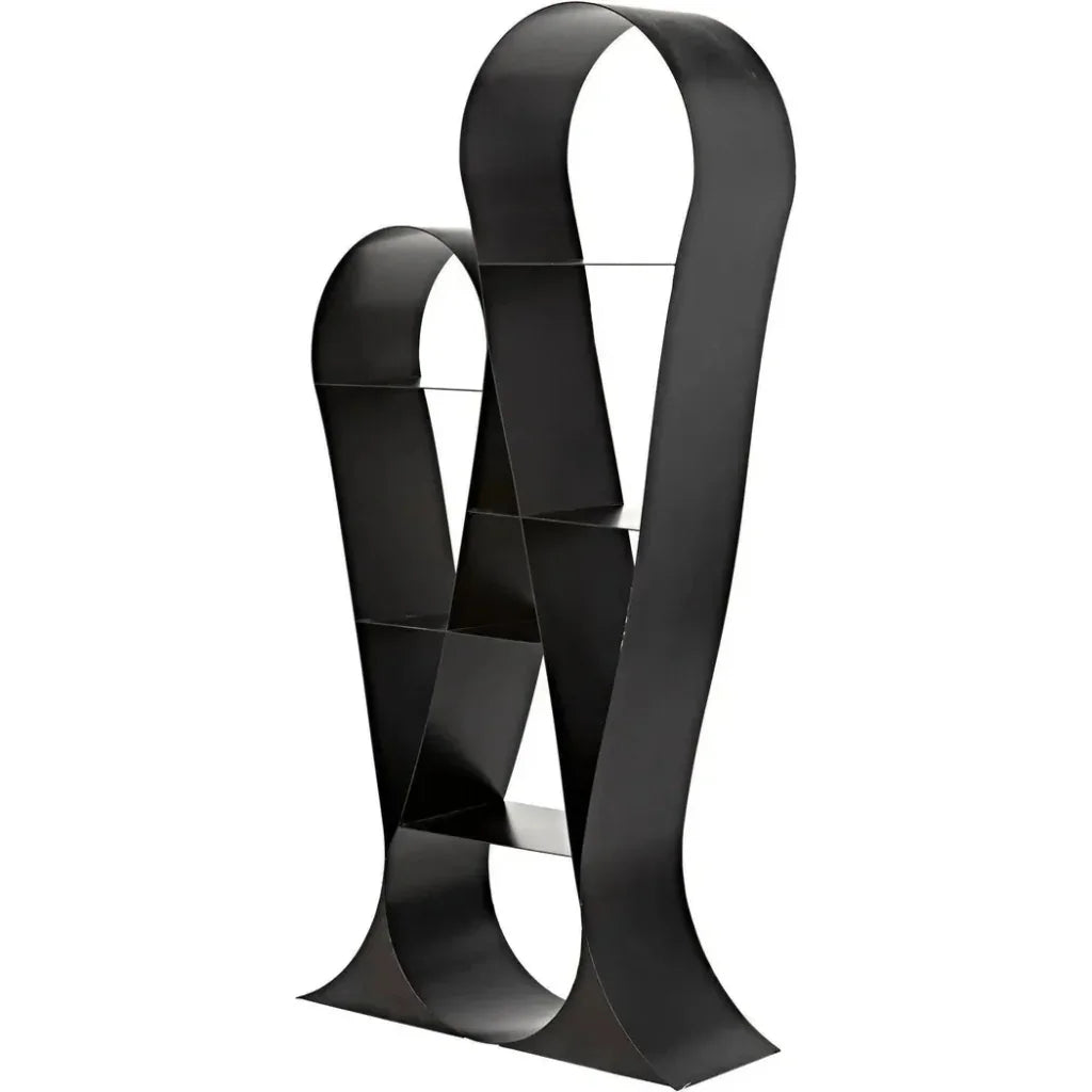 Zaha Metal Black Etagere-Etageres-Noir-LOOMLAN