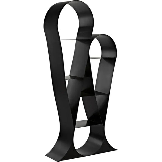 Zaha Metal Black Etagere-Etageres-Noir-LOOMLAN
