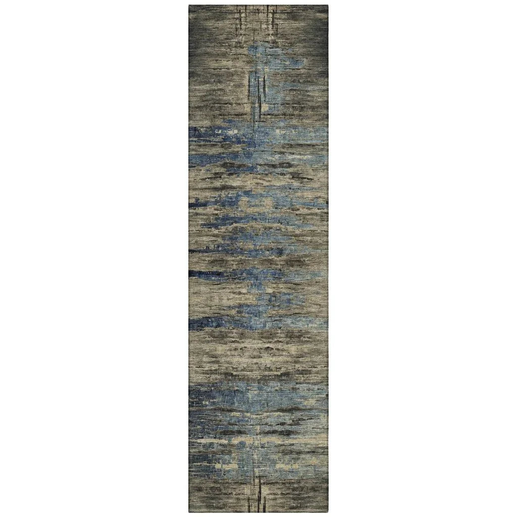 Zahran Brown Washable Indoor - Outdoor Rug - LOOMLAN - LOOMLAN Rugs - Outdoor Rugs