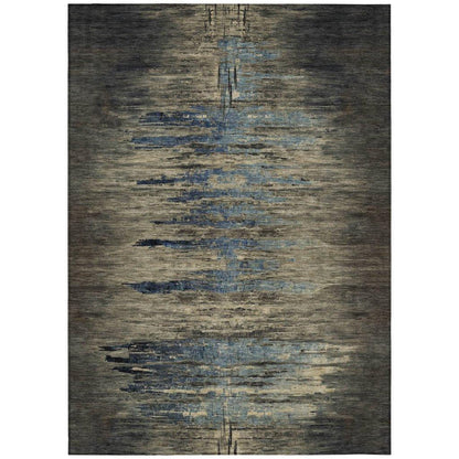 Zahran Brown Washable Indoor - Outdoor Rug - LOOMLAN - LOOMLAN Rugs - Outdoor Rugs