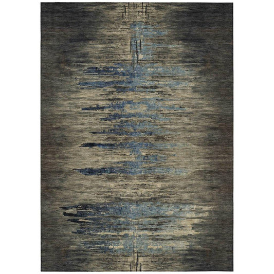 Zahran Brown Washable Indoor - Outdoor Rug - LOOMLAN - LOOMLAN Rugs - Outdoor Rugs