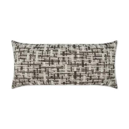 Zahwe Hamdmade Grey Outdoor Pillow-Outdoor Pillows-D.V. Kap-Lumbar-LOOMLAN