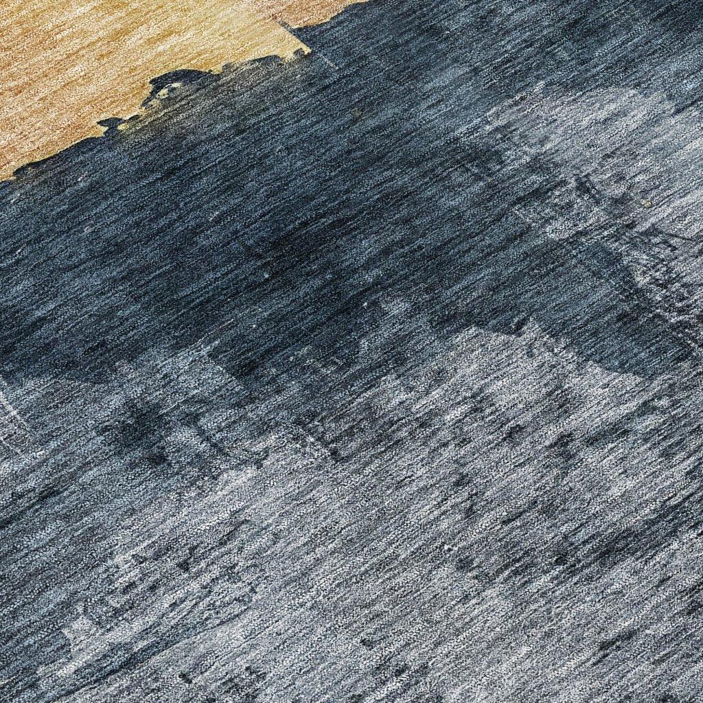 Zailor Blue Washable Indoor-Outdoor Rug-Outdoor Rugs-LOOMLAN Rugs-LOOMLAN