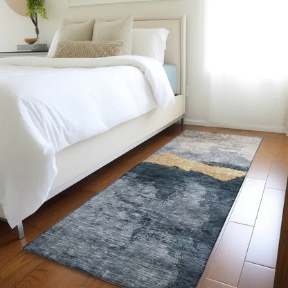 Zailor Blue Washable Indoor-Outdoor Rug-Outdoor Rugs-LOOMLAN Rugs-LOOMLAN