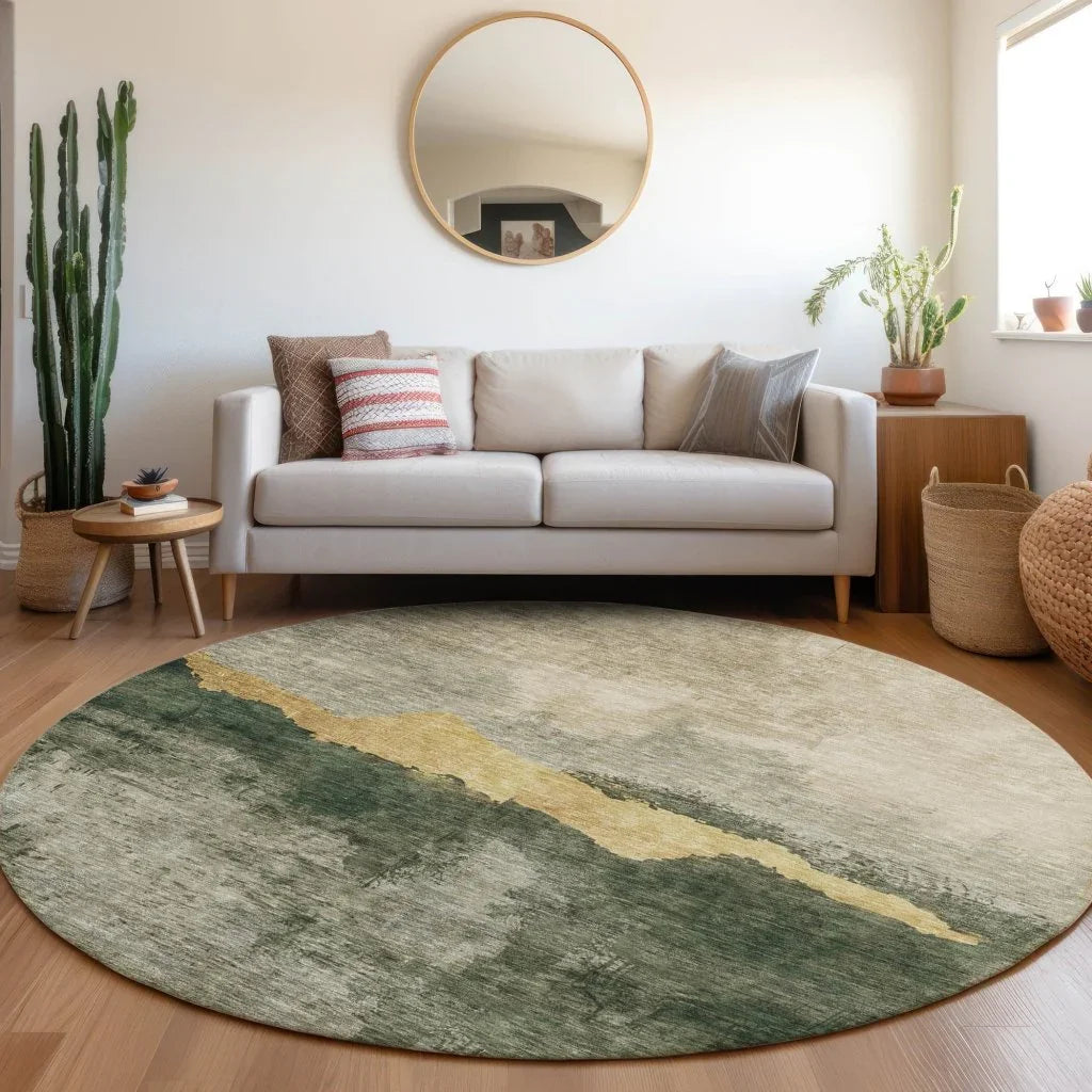 Zailor Fern Washable Indoor-Outdoor Rug-Outdoor Rugs-LOOMLAN Rugs-LOOMLAN