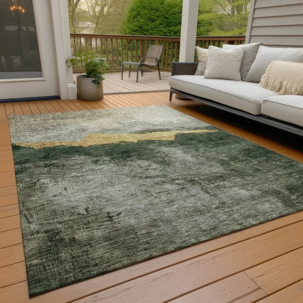 Zailor Fern Washable Indoor-Outdoor Rug-Outdoor Rugs-LOOMLAN Rugs-LOOMLAN