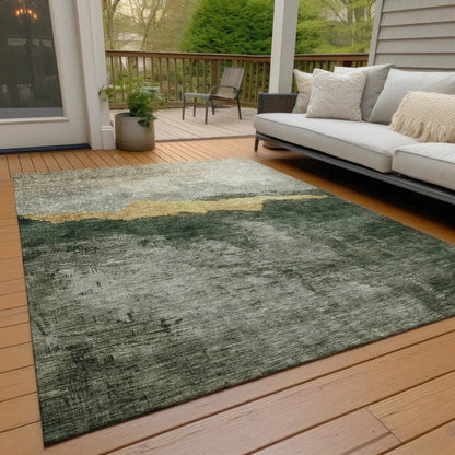 Zailor Fern Washable Indoor-Outdoor Rug-Outdoor Rugs-LOOMLAN Rugs-LOOMLAN