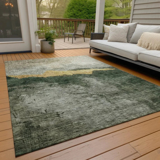 Zailor Fern Washable Indoor-Outdoor Rug-Outdoor Rugs-LOOMLAN Rugs-LOOMLAN