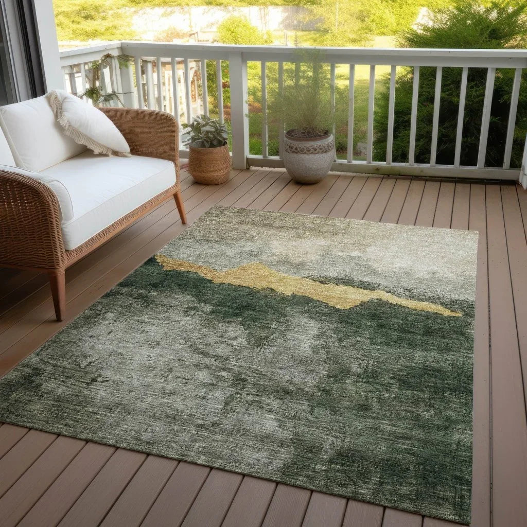 Zailor Fern Washable Indoor-Outdoor Rug-Outdoor Rugs-LOOMLAN Rugs-LOOMLAN