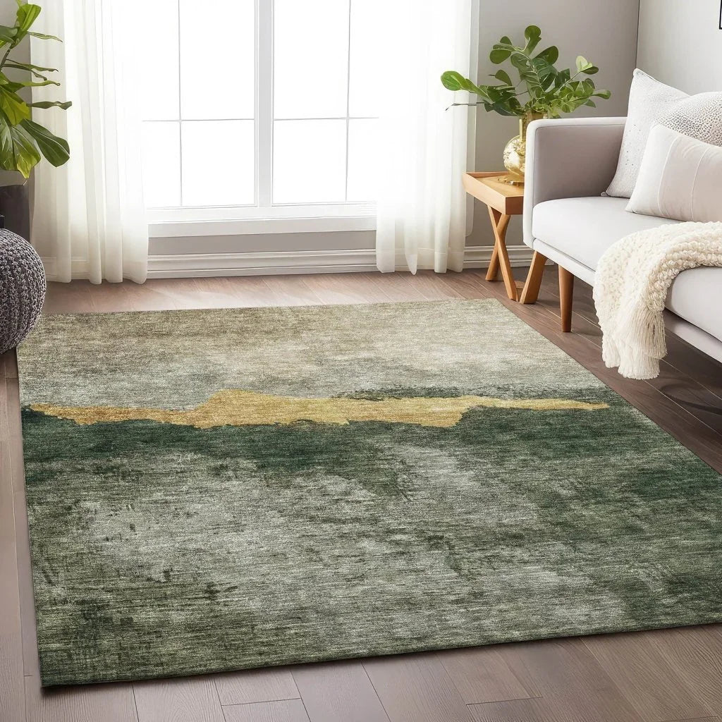 Zailor Fern Washable Indoor-Outdoor Rug-Outdoor Rugs-LOOMLAN Rugs-LOOMLAN