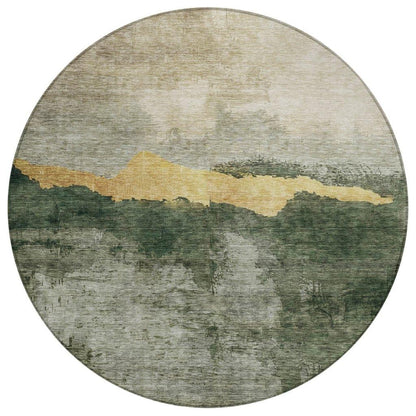 Zailor Fern Washable Indoor-Outdoor Rug-Outdoor Rugs-LOOMLAN Rugs-8' x 8'-LOOMLAN