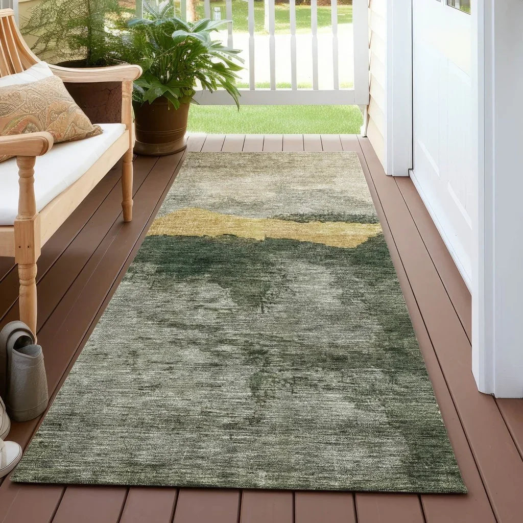 Zailor Fern Washable Indoor-Outdoor Rug-Outdoor Rugs-LOOMLAN Rugs-LOOMLAN