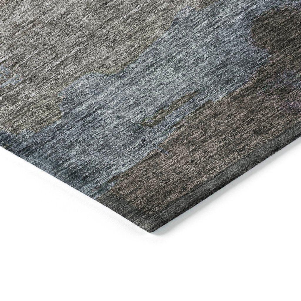 Zailor Gray Washable Indoor-Outdoor Rug-Outdoor Rugs-LOOMLAN Rugs-LOOMLAN