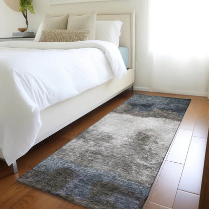 Zailor Gray Washable Indoor-Outdoor Rug-Outdoor Rugs-LOOMLAN Rugs-LOOMLAN