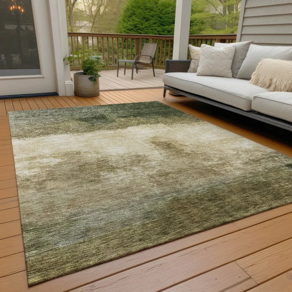 Zailor Green Washable Indoor-Outdoor Rug-Outdoor Rugs-LOOMLAN Rugs-LOOMLAN