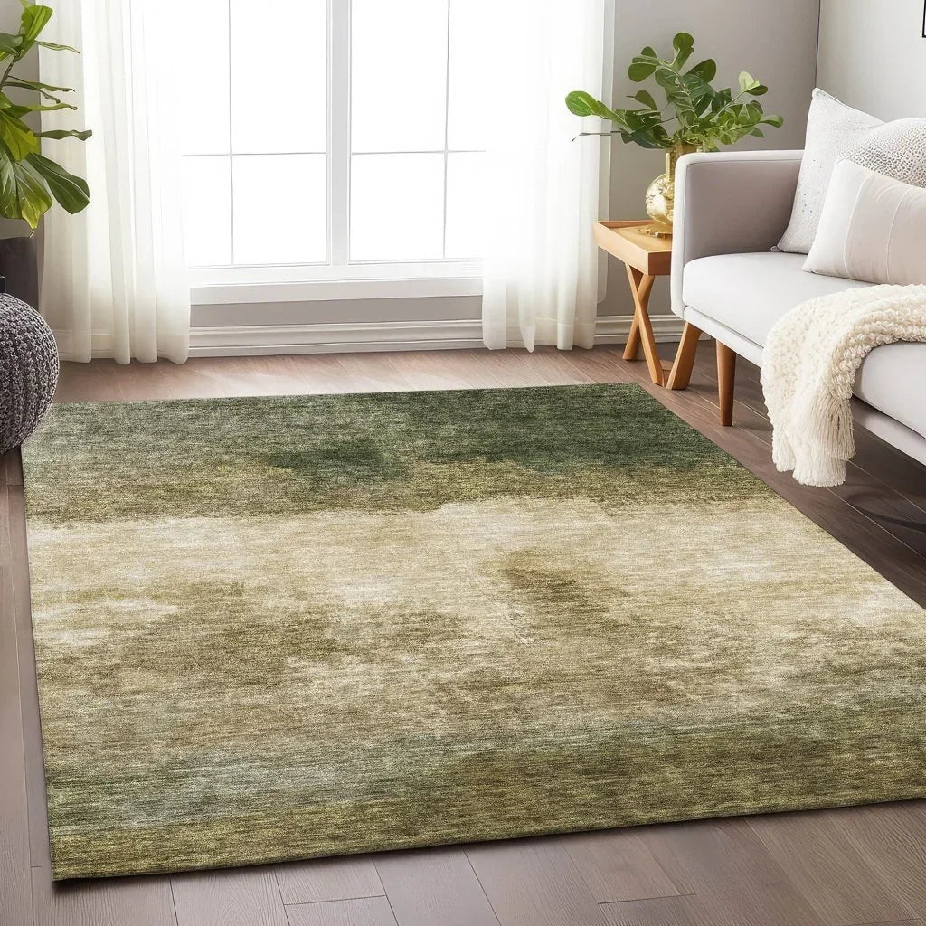 Zailor Green Washable Indoor-Outdoor Rug-Outdoor Rugs-LOOMLAN Rugs-LOOMLAN