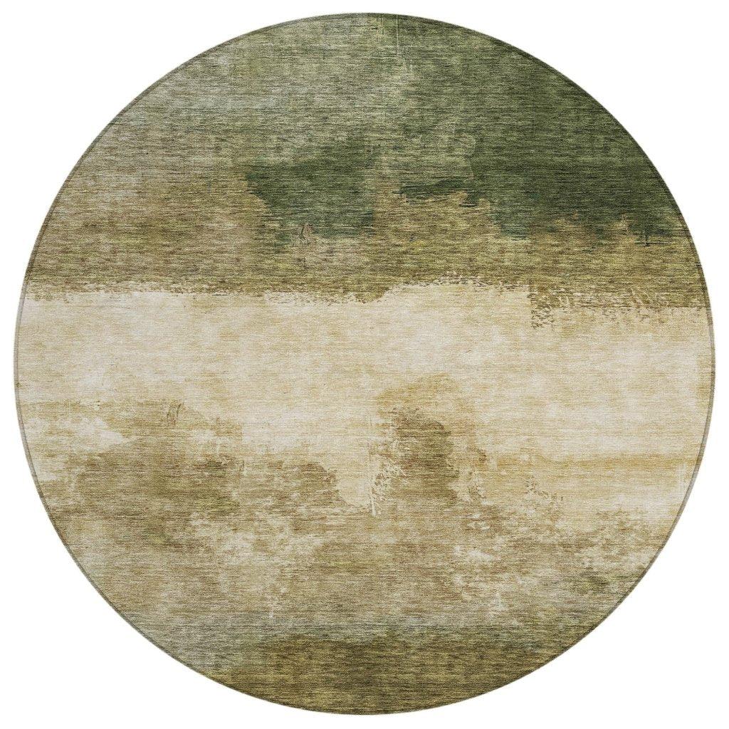 Zailor Green Washable Indoor-Outdoor Rug-Outdoor Rugs-LOOMLAN Rugs-8' x 8'-LOOMLAN