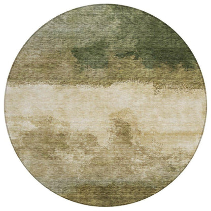 Zailor Green Washable Indoor-Outdoor Rug-Outdoor Rugs-LOOMLAN Rugs-8' x 8'-LOOMLAN