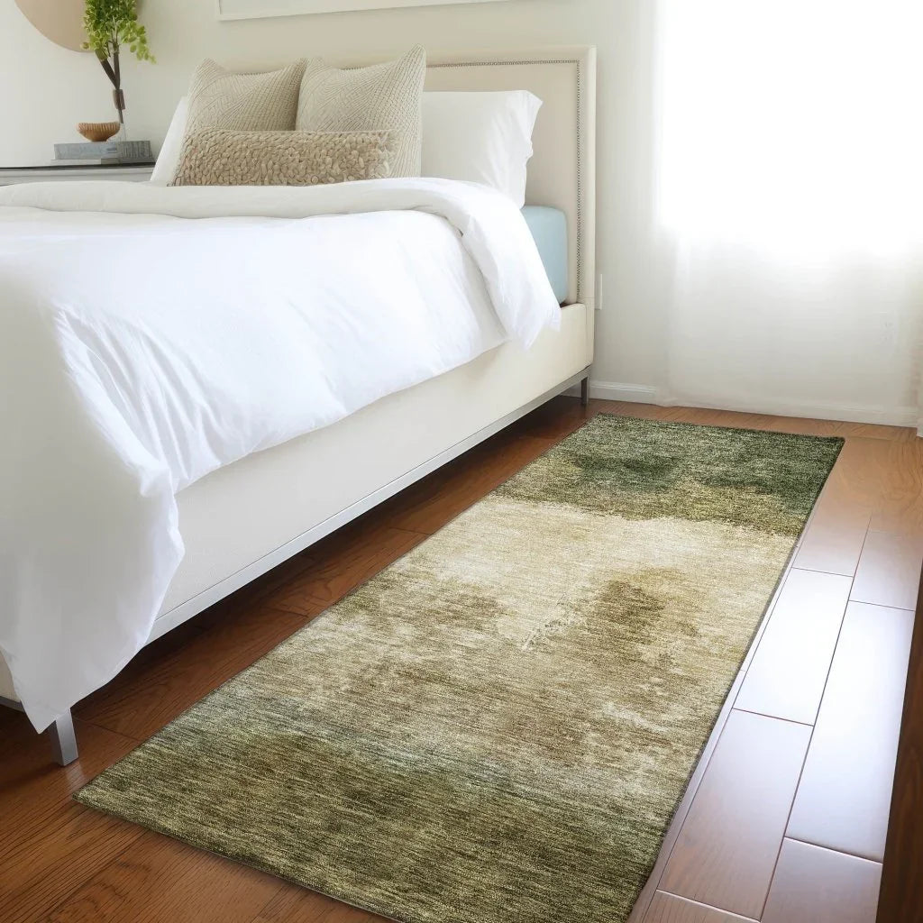 Zailor Green Washable Indoor-Outdoor Rug-Outdoor Rugs-LOOMLAN Rugs-LOOMLAN