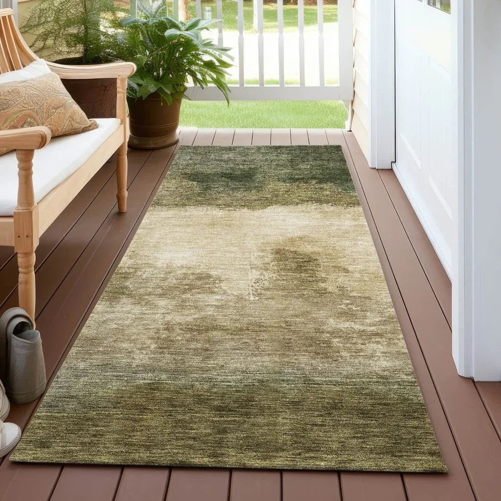 Zailor Green Washable Indoor-Outdoor Rug-Outdoor Rugs-LOOMLAN Rugs-LOOMLAN