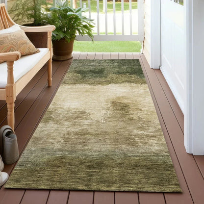 Zailor Green Washable Indoor-Outdoor Rug-Outdoor Rugs-LOOMLAN Rugs-LOOMLAN