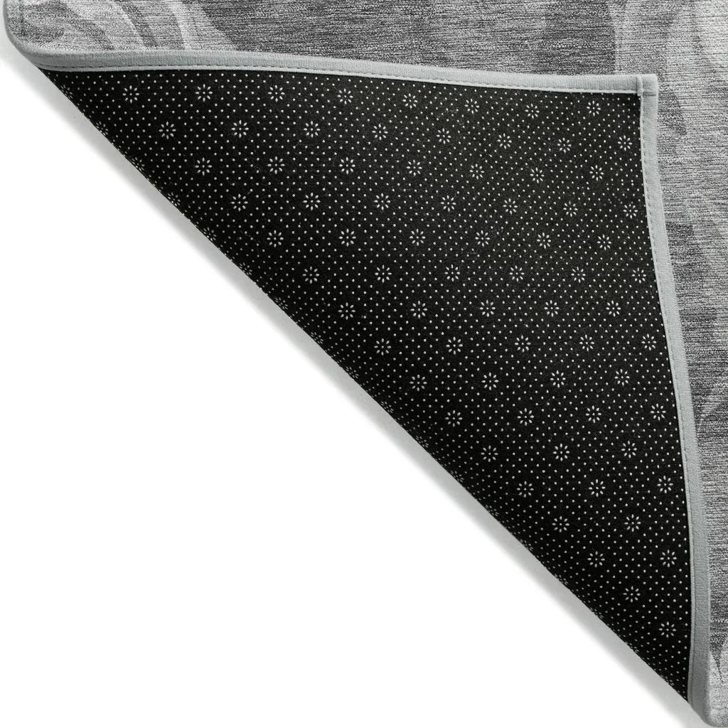 Zaleenah Gray Washable Indoor - Outdoor Rug - LOOMLAN - LOOMLAN Rugs - Outdoor Rugs