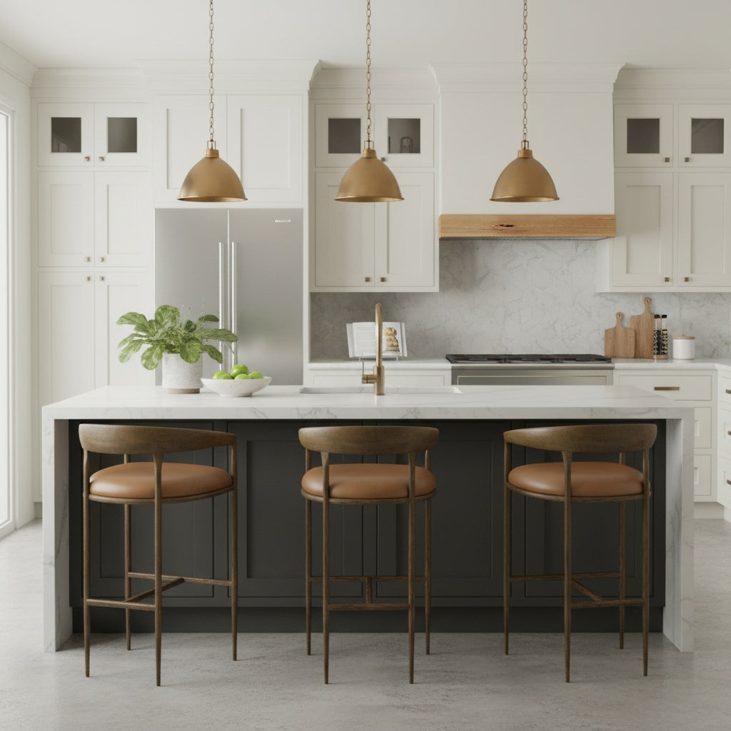 Zanatta Top Grain Leather Barstool