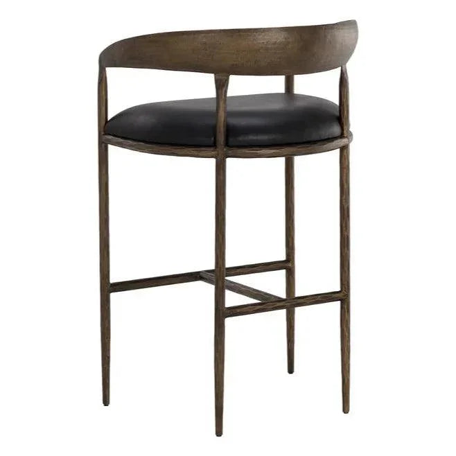 Zanatta Leather Barstool - LOOMLAN - SUNPAN - Bar Stools
