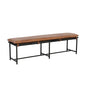 Zancor Bench - Tan Leather with Gunmetal - LOOMLAN - SUNPAN - Dining Benches