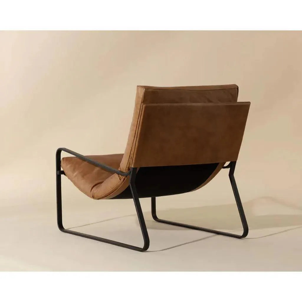 Zancor Leather Lounge Chair - LOOMLAN - SUNPAN - Accent Chairs
