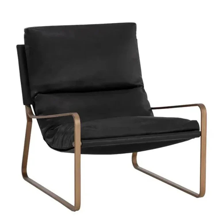 Zancor Leather Lounge Chair - LOOMLAN - SUNPAN - Accent Chairs
