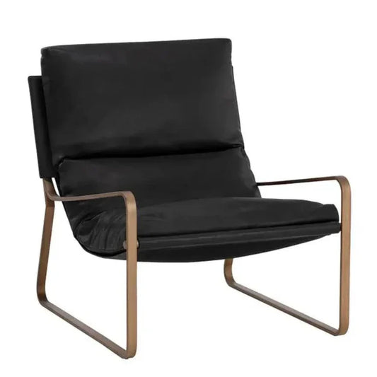 Zancor Leather Lounge Chair - LOOMLAN - SUNPAN - Accent Chairs