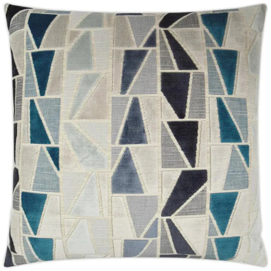 Zander Teal Slate Blue Large Throw Pillow Insert - LOOMLAN - D.V. Kap - Throw Pillows