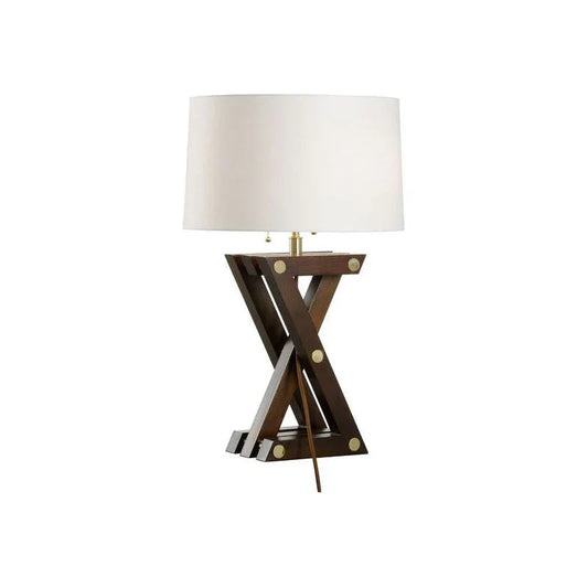 Zander Walnut Finish Table Lamp - LOOMLAN - Wildwood - Table Lamps