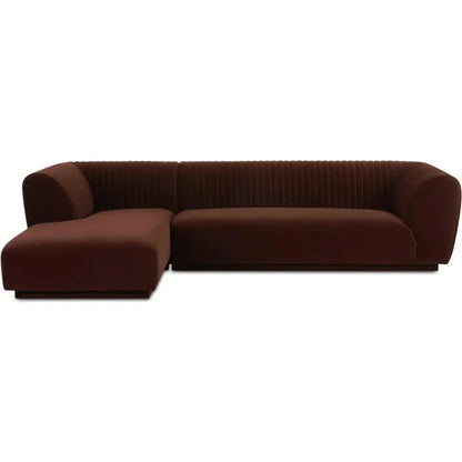 Zandro Performance Fabric Sectional Left-Modular Sofas-Moe's Home-Brown-LOOMLAN