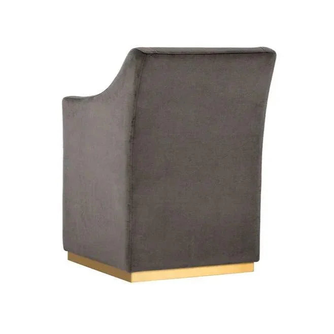 Zane Fabric Wheeled Dining Chair - LOOMLAN - SUNPAN - Dining Chairs